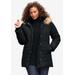 Plus Size Women's Classic-Length Quilted Puffer Jacket by Roaman's in Black (Size L) Winter Coat