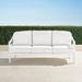 Avery Sofa with Cushions in White Finish - Resort Stripe Melon - Frontgate