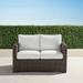 Small Palermo Loveseat with Cushions in Bronze Finish - Rain Resort Stripe Dove - Frontgate