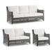 Graham Seating Replacement Cushions - Loveseat, Stripe, Resort Stripe Aruba - Frontgate