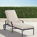 Grayson Chaise Lounge Chair with Cushions in Black Finish - Rain Resort Stripe Air Blue - Frontgate