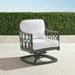 Avery Swivel Lounge Chair with Cushions in Slate Finish - Resort Stripe Sand - Frontgate