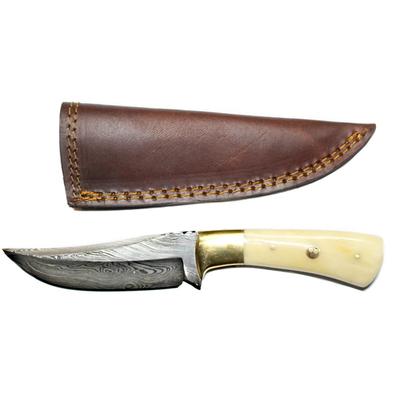 Titan Damascus Fixed Blade Knife 7.3in TD-100 TDK-100