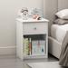 Ebern Designs 1 - Drawer Nightstand Wood in White | 24.14 H x 17.72 W x 15.67 D in | Wayfair D39ACB3647DC4FBAB8FCEBDF07B2925A