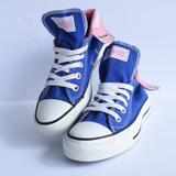 Converse Shoes | * Converse Chuck Taylor Fold Down High Top Sneaker | Color: Blue/Pink | Size: 5