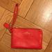 Coach Bags | Coach Orange Leather Wristlet | Color: Orange | Size: Os