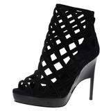 Burberry Shoes | Burberry Edenside Cage Wedge Ankle Boot (Sz 37.5) | Color: Black | Size: 7.5