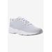 Extra Wide Width Women's Stability Fly Sneaker by Propet in White Silver (Size 7 1/2 WW)