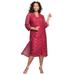 Plus Size Women's Lace & Sequin Jacket Dress Set by Roaman's in Classic Red (Size 40 W) Formal Evening