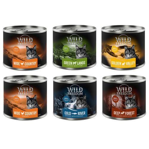 6x200g Adult Mix Wild Freedom getreidefreies Katzenfutter nass