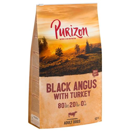 Purizon 2 x 12 kg Adult Black-Angus-Rind mit Truthahn, getreidefreies Hundetrockenfutter