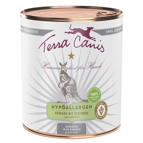 6x800g Terra Canis Hypoallergen Känguru mit Pastinake Hundefutter nass