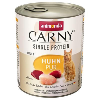 24 x 800 g animonda Carny Single Protein Adult Huhn pur Katze Nassfutter