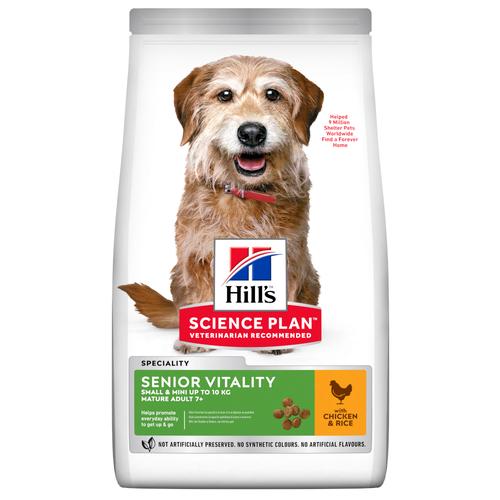 6 kg Hill's Science Plan Mature Adult Senior Vitality Small & Mini mit Huhn Trockenfutter Hund