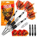 Viper by GLD Products Unisex-Erwachsene 22-1704-22 Viper The Freak Dartpfeile mit Stahlspitze, verlängertes Band, 22 g, Schwarz, Grams