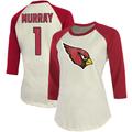 Women's Fanatics Branded Kyler Murray Cream/Cardinal Arizona Cardinals Player Raglan Name & Number 3/4-Sleeve T-Shirt