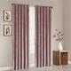 XXR LUXURY CRUSHED VELVET CURTAINS LINED EYELET RING TOP UK SIZES (Blush Pink, 90x90'')