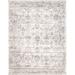 White 24 x 0.25 in Area Rug - Pasargad Amadeus Power Loom Oriental Area Rug in Ivory/Gray Polyester/Polypropylene | 24 W x 0.25 D in | Wayfair