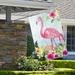 Northlight Seasonal Tropical Flamingo Spring Outdoor Garden Flag Metal in Pink/Gray | 40" H x 28" W | Wayfair NORTHLIGHT FG29884