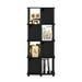 Latitude Run® Brandonlee 3-Tier Storage Shelf w/ 2 Doors Oak/Wood in Black | 57.72 H x 23.5 W x 11.61 D in | Wayfair