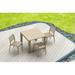 AllModern Farrah Extendable Plastic Dining Table Plastic in Brown | 29.5 H x 39 W x 39 D in | Outdoor Dining | Wayfair