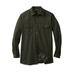 Men's Big & Tall Flannel-Lined Twill Shirt Jacket by Boulder Creek® in Forest Green (Size XL)