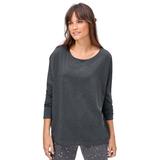 Plus Size Women's Boxy Sleep Tee by ellos in Heather Charcoal (Size 18/20)