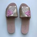 Kate Spade Shoes | Kate Spade “Icey” Open Toe Casual Slides - 6 1/2 M | Color: Gold | Size: 6.5