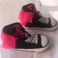 Converse Shoes | Converse Hi Top, Side Zips, Pink Tulle Back, Sz 6 | Color: Black/Pink | Size: 6bb