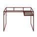 17 Stories Glass Desk Glass/Metal in Red | 31 H x 48 W x 24 D in | Wayfair 7FC3644C41B54C8EA55614D00980A36B