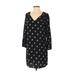 Old Navy Casual Dress - Mini V-Neck Long sleeves: Black Dresses - Used - Size Small