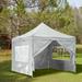 Zenova 10 Ft. W x 10 Ft. D Steel Pop-Up Canopy Metal/Steel/Soft-top in White | 126 H x 120 W x 120 D in | Wayfair MA-ODF004WH