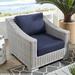 Conway Outdoor Patio Wicker Rattan Armchair by Modway Wicker/Rattan in Gray | 28 H x 32 W x 36 D in | Wayfair EEI-3972-LGR-NAV