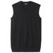 Men's Big & Tall Lightweight V-Neck Sweater Vest by KingSize in Black (Size 3XL)