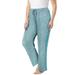 Plus Size Women's Supersoft Lounge Pant by Dreams & Co. in Deep Teal Marled (Size 18/20) Pajama Bottoms