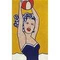 Roy Lichtenstein Girl with Ball - Film Movie Poster - Best Print Art Reproduction Quality Wall Decoration Gift - A0 Poster (40/33 inch) - (119/84 cm) - Glossy Thick Photo Paper