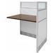 36"W x 24"D x 48"H White Laminate Washable Add-On Carrel