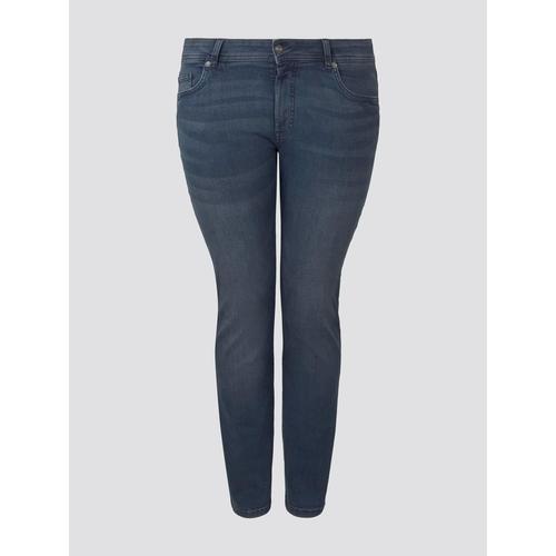 TOM TAILOR Damen Plus - Slim Jeans, blau, Gr. 48