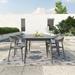 Novogratz Felix Indoor/Outdoor Stacking Patio Dining Side Chair Plastic/Resin in Gray/Black | 30.3 H x 20.5 W x 20.3 D in | Wayfair 87818CHC4E