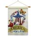 Breeze Decor America Banner Star 2-Sided Polyester 40 in. x 28 in. Flag Set in Gray | 40 H x 28 W x 1 D in | Wayfair