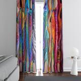 Folk N Funky Abstract Semi-Sheer Curtain Panels (DSQ is set to 2) Metal | 61 H in | Wayfair WC001-4061