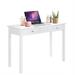 Costway Modern Vanity Dressing Table with 1 Flip Top Mirror and 2 Drawers