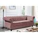 House of Hampton® Felder 82.6" Velvet Rolled Arm Sofa Velvet in Pink | 30 H x 82.6 W x 32.6 D in | Wayfair EBD208E75A3E4ACB80A7FD62C53770A9