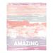 Isabelle & Max™ Clarklake Paint Stripes Amazing Fleece Throw Microfiber/Fleece/Microfiber/Fleece in Gray/Pink | 60 H x 50 W in | Wayfair