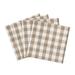 Gracie Oaks Sirretta Buffalo Check 4 Piece Napkin Set, Cotton in Brown | 17 W in | Wayfair A3D6D0C3386644A0ABAC955EE2015475