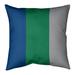 ArtVerse Vancouver Hockey Striped Pillow Polyester/Polyfill/Cotton Blend in Gray/Green/Blue | 18 H x 18 W x 3 D in | Wayfair NHS229-SLGSPCT