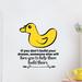 Zoomie Kids Your Dream Duck Animal Life Cartoon Quotes Wall Decal Vinyl in Yellow | 30 H x 30 W in | Wayfair 668424E4D2C241A7BB376DBB0AABBDB8