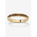 Women's Yellow Gold Plated Simulated Birthstone Eternity Ring by PalmBeach Jewelry in November (Size 6)