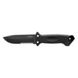 Gerber LMF ll Infantry Fixed Blade Knife 4.84in 420HC Stainless Steel Serrated Black Handle 22-01629