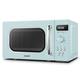 COMFEE' Retro Style 800w 20L Microwave Oven with 8 Auto Menus, 5 Cooking Power Levels, and Express Cook Button - Mint Green -CM-M202RAF(GN)